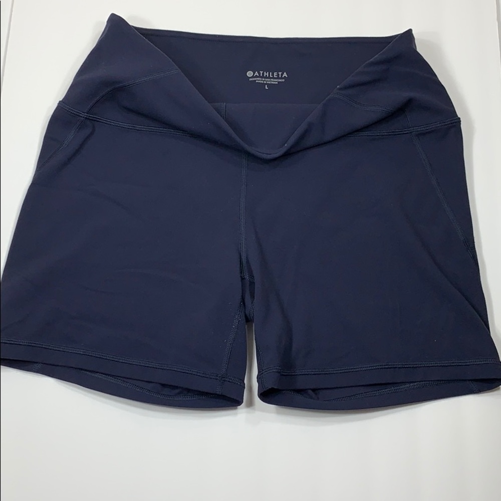 Athleta Blue Booty Shorts L
